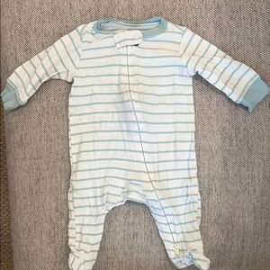Striped Blue and White Kids One Piece